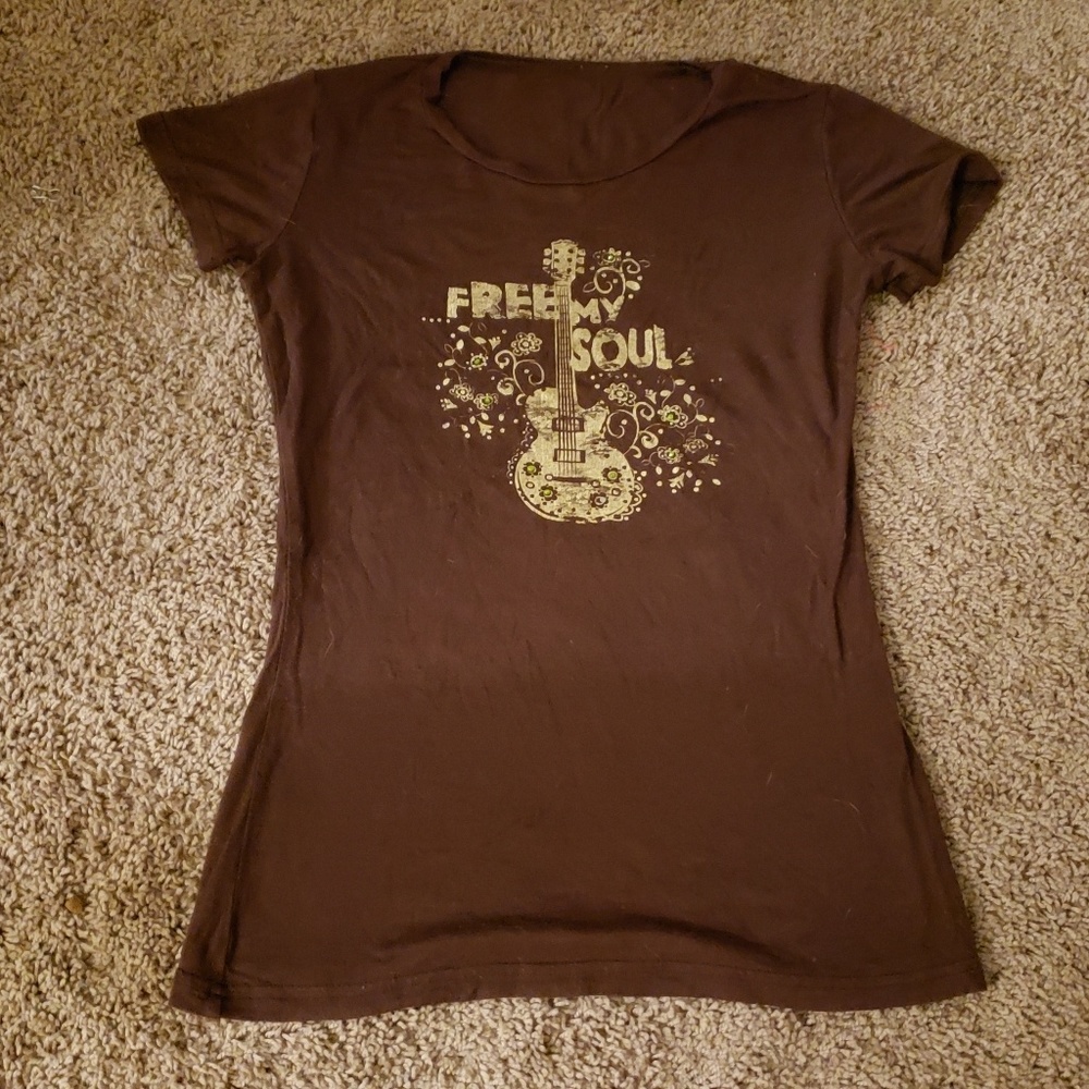 Brown Guitar T-shirt